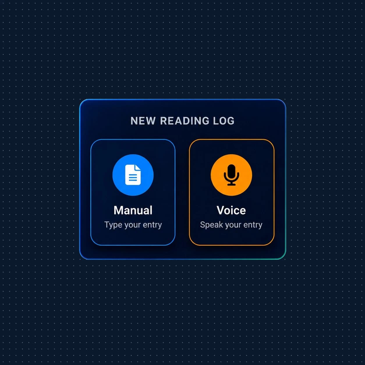 Voice Entry screen with talking points for an online article